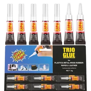 Blister Card Packaged Cyanoacrylate Strong Adhesive, Fast-Drying CA Super Glue for Shoes, Ceramics, Leather, and Plastics