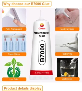 CNMI B7000 Clear Glue Epoxy Resin for Mobile Phone Repair LCD Screen Glass Frame Flower Pot Crystal Rhinestones Glue