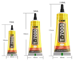 CNMI T7000 Black Glue Epoxy Resin for Mobile Phone Repair LCD Screen Glass Frame Flower Pot Crystal Rhinestones Glue