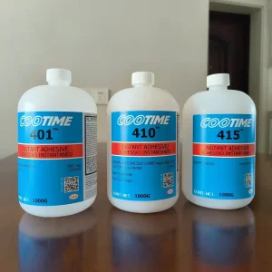 COOTIME 401 Series Ultra-Fast-Curing CA Adhesive for Metal and Plastic Bonding, Transparent, Available in 20 mL and 1000 mL Sizes