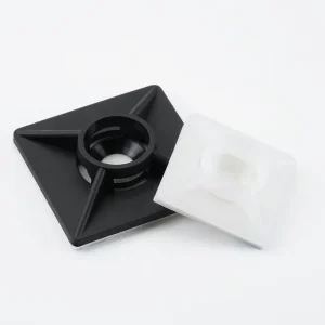 Cable Clip and Wire Tie Mounting Base with Screw, Push Mount, and Adhesive Pad