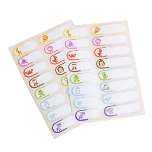 Cartoon Style Self-Adhesive Waterproof Name Labels