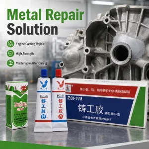 Casting Repair Adhesive Two Component Silicone Metal Repair Glue for Steel Iron Aluminum Casting Defect Repair High Temperature