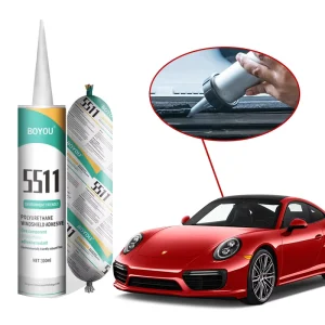 China PU Polyurethane Sealant for Windscreen and Auto Glass Waterproof Black Adhesive