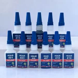 China Top Manufacture Fast Fix Instant Cyanoacrylate Adhesive Super Glue 401 406 414 415 480 495 20g 50g 100g 500g