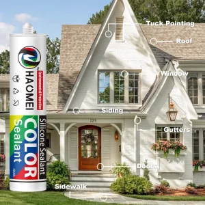 Colored Acetic-Curing Silicone Sealant Weather-Resistant RTV Adhesive Tube for Construction