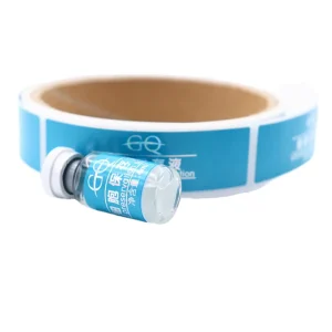 Custom 10ml Adhesive Vinyl Holography Rectangular Vial Labels Stickers Tear Proof and Waterproof for Vial Bottles Packaging