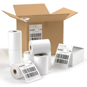 Custom 4 x 6 Inch Waybill Logistics Shipping Labels Adhesive Thermal Paper Sheet or Roll