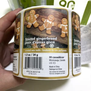 Custom Durable Oil Proof Gold Foil Stamping Waterproof Self Adhesive Vinyl Double sided Printed Labels with Strong Adhesion