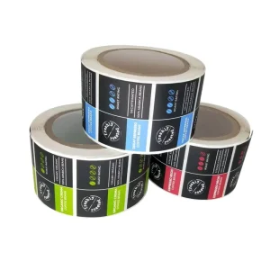 Custom Glossy or Matte Laminated Vinyl Cosmetic Jar Labels with Gold Stamping and Embossing Waterproof Oil-Resistant