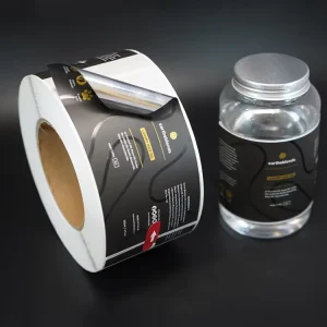 Custom Gold Foil Vinyl Honey Bee Jar Labels with UV Spot Finish