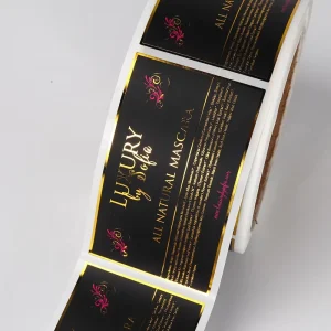 Custom Hair Oil Glitter Sticker Sheet Copper Labels 5in X3in Personalized Logo Stickers