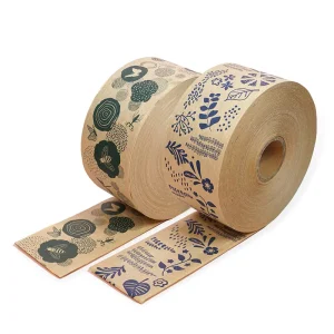 Custom Logo Printed Gummed Reinforced Kraft Paper Tape for Carton Sealing