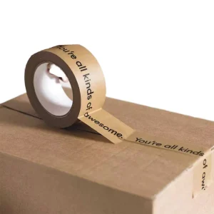 Custom Logo Printed Pressure Sensitive Kraft Paper Adhesive Tape for Carton Sealing and Packing