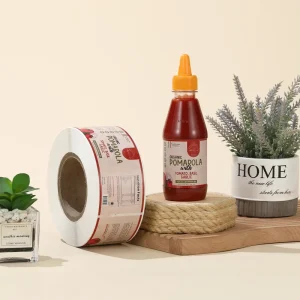 Custom Logo Printed Waterproof Bottle Labels Self-Adhesive Vinyl Stickers for Food Packaging