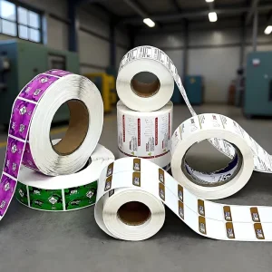 Custom Logo Self adhesive Sticker Roll Disposable Waterproof Round Kraft Coated Paper Vinyl Self Adhesive Label For Packaging
