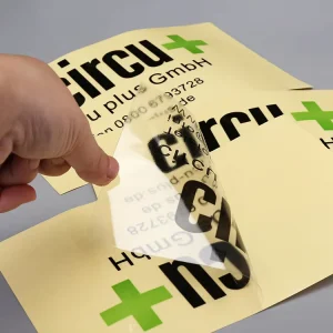 Custom Logo Transparent Label Roll Self-Adhesive Clear Sticker Waterproof Gold Foil Transfer Sticker