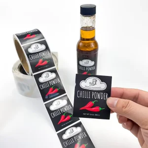Custom Logo Waterproof Oil-Resistant UV-Resistant Adhesive Paper or Vinyl Label Sticker Rolls for Product Packaging