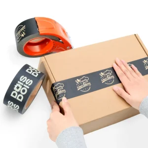 Custom Logo Writable Biodegradable Brown Self-Adhesive Kraft Paper Sealing Shipping Tape Roll
