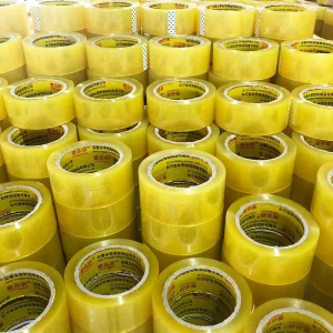 Custom Logo Yellow Self-Adhesive Thick BOPP Packing Tape Roll for Carton Sealing