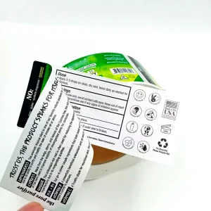 Custom Multi-layer Waterproof Gold Foil PP Material Peel Reveal Adhesive Sticker Labels for Cosmetic Bottles Toothpaste Lipstick