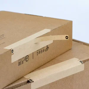 Custom Packaging Kraft Paper Waterproof clear Security Seal Easy to Peel Stickers Aircraft Box Transparent Sealing Sticker