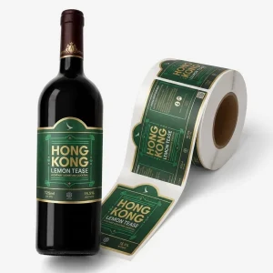 Custom Paper and Vinyl Waterproof Wine Bottle Labels, Roll Format