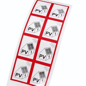 Custom Plastic Waterproof Warning and Safety Stickers, Scratch-Off