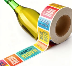 Custom Printed Beverage Bottle Labels Transparent BOPP Waterproof Vinyl Self adhesive Beverage Label Sticker Roll Printing