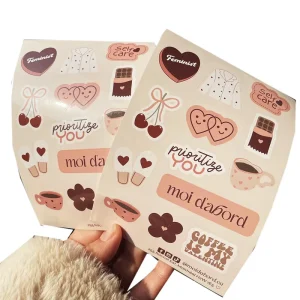 Custom Printed Logo Kiss-Cut Waterproof Vinyl Packaging Labels, Glossy Surface