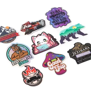 Custom Printed Logo Self Adhesive Waterproof Vinyl Die Cut Sticker Sheet High Gloss Kiss Cut Packaging Labels