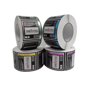 Custom Printed Logo Vinyl Labels, Waterproof Permanent Self-Adhesive Cosmetic Packaging Stickers