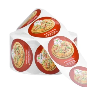 Custom-Printed Waterproof Paper and Vinyl Food Label Stickers for Bread, Pet Food, Snacks, Candy, and Pizza