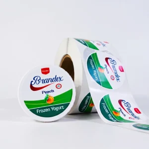 Custom Printed Waterproof UV-Resistant Roll Labels for Juice Yogurt and Food Packaging