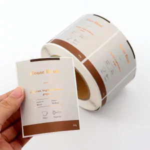 Custom Printing Sticker Logo Label Roll Gold Foil Adhesive Cosmetic Bottle Labels