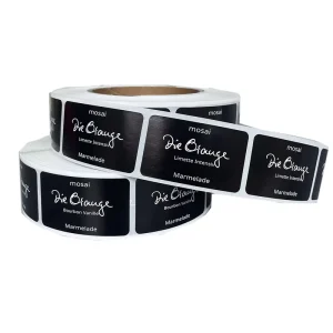 Custom Private Design Self Adhesive Coated Paper Roll Food Label Vinyl Material with Custom Printing Logo Bottle Label