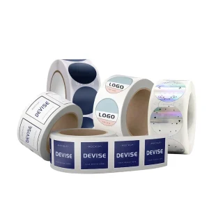 Custom Self Adhesive Label Stickers logo Advertising Roll Type Hot Stamping PVC Transparent Sealing Stickers