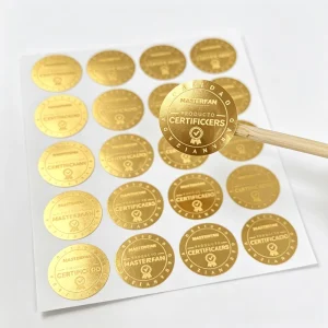 Custom Self-Adhesive Waterproof Foil Stamping Personalized Adhesive Labels for Packaging