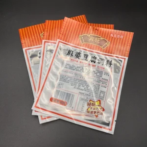 Custom Size Flat Heat Sealable Biodegradable Gravure Printed Clear Transparent Vacuum Storage Pet Food Packaging Pouch