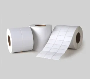 Custom Size White Blank Paper Roll Labels, Self-Adhesive Thermal Printing Stickers