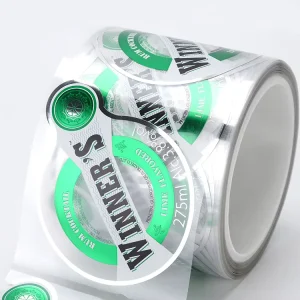Custom Transparent Self-Adhesive Sticker Label Roll