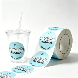 Custom Waterproof Adhesive Vinyl Labels for Beverage Bottles Eco-Friendly Personalized Logo CMYK