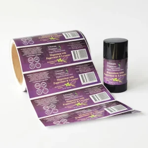 Custom Waterproof Anti-UV Self-Adhesive Vinyl Roll Labels for Cosmetic Jars Skincare and Bath Products