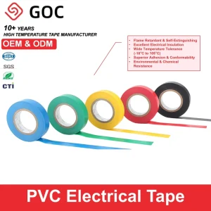 Custom Waterproof PVC Electrical Tape for Indoor and Outdoor Wire Connections, Marine and Automotive Repairs