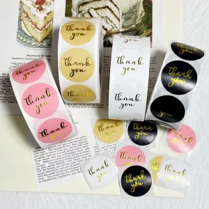 Custom Waterproof Vinyl Round Sealing Labels for Food Packaging