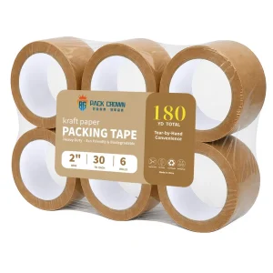 Custom Writable Waterproof Recyclable Biodegradable Kraft Paper Tape for Carton Sealing