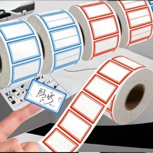 Customizable Thermal Self-Adhesive Waterproof Office Tear-Off Adhesive Sticker Labels Durable Coated Paper Name Price