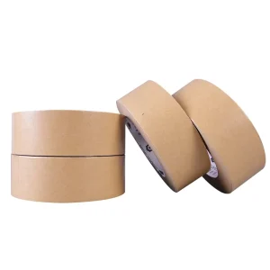 Customized 72mm Width Kraft Paper Pack Tape Brown Self Adhesive Kraft Paper Tape