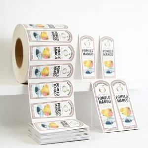 Customized Size High end Design Bottle Packaging Self adhesive Label Vinyl Self adhesive Paper