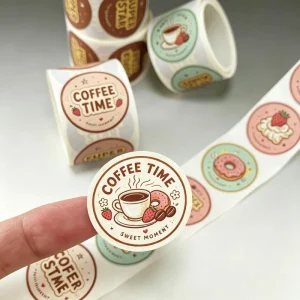 Customized Waterproof Self-Adhesive Vinyl Brand Logo Label Sticker